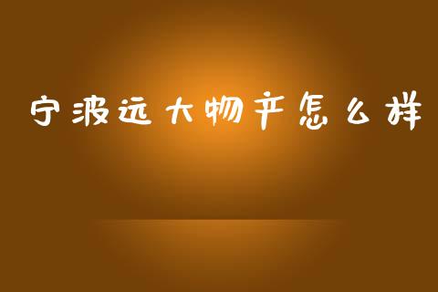 宁波远大物产怎么样_https://www.fcdydaikuan.com_黄金期货直播_第1张