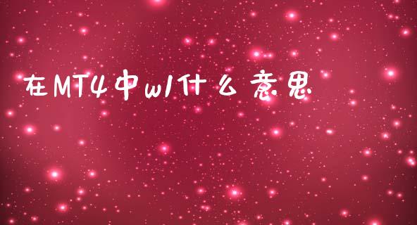 在MT4中w1什么意思_https://www.fcdydaikuan.com_德指期货直播_第1张