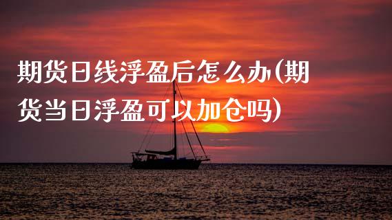 期货日线浮盈后怎么办(期货当日浮盈可以加仓吗)_https://www.fcdydaikuan.com_德指期货直播_第1张