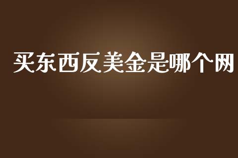 买东西反美金是哪个网_https://www.fcdydaikuan.com_德指期货直播_第1张