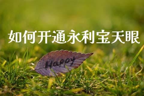 如何开通永利宝天眼_https://www.fcdydaikuan.com_恒指期货直播_第1张