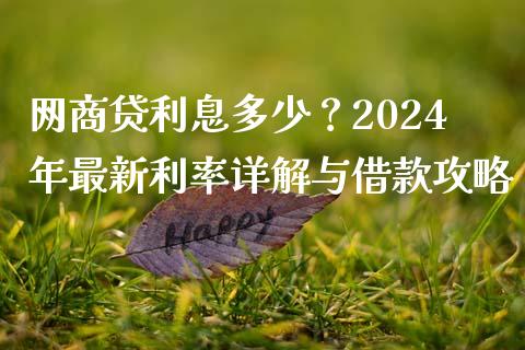 网商贷利息多少？2024年最新利率详解与借款攻略_https://www.fcdydaikuan.com_恒指期货直播_第1张