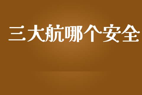 三大航哪个安全_https://www.fcdydaikuan.com_黄金期货直播_第1张