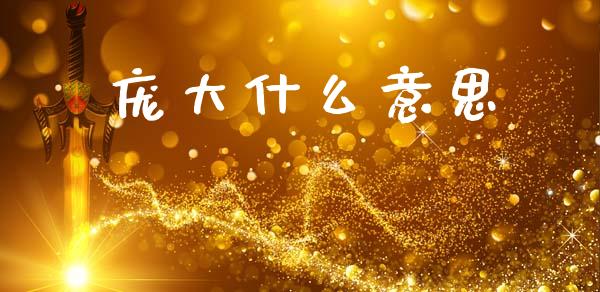 庞大什么意思_https://www.fcdydaikuan.com_黄金期货直播_第1张