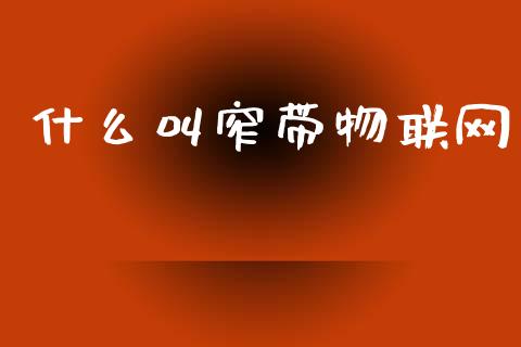 什么叫窄带物联网_https://www.fcdydaikuan.com_恒生指数直播室_第1张