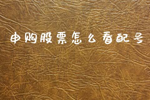 申购股票怎么看配号_https://www.fcdydaikuan.com_恒生指数直播室_第1张