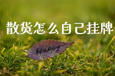 散货怎么自己挂牌_https://www.fcdydaikuan.com_黄金期货直播_第1张