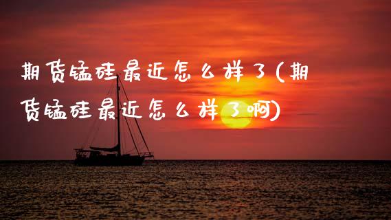 期货锰硅最近怎么样了(期货锰硅最近怎么样了啊)_https://www.fcdydaikuan.com_恒生指数直播室_第1张