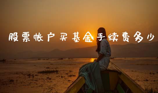 股票帐户买基金手续费多少_https://www.fcdydaikuan.com_恒指期货直播_第1张