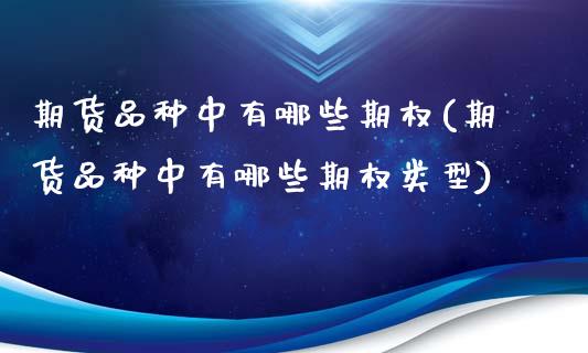 期货品种中有哪些期权(期货品种中有哪些期权类型)_https://www.fcdydaikuan.com_黄金期货直播_第1张