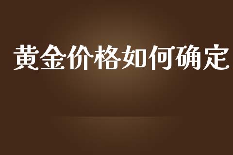 黄金价格如何确定_https://www.fcdydaikuan.com_黄金期货直播_第1张