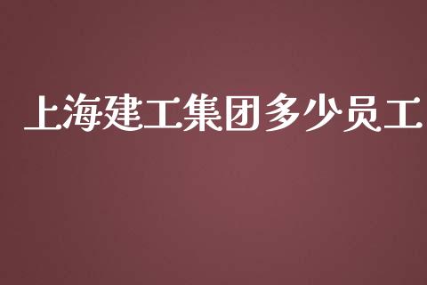 上海建工集团多少员工_https://www.fcdydaikuan.com_德指期货直播_第1张
