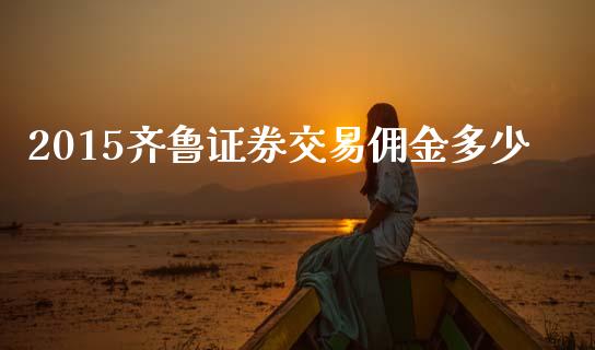2015齐鲁证券交易佣金多少_https://www.fcdydaikuan.com_恒生指数直播室_第1张