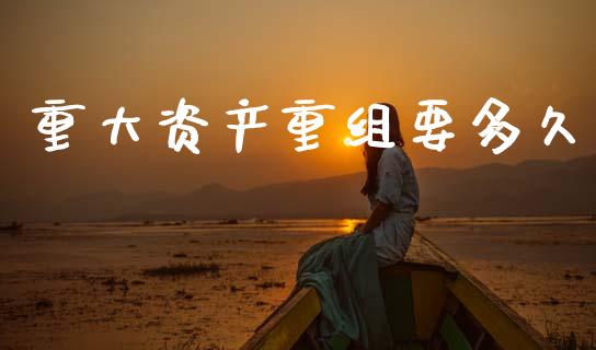 重大资产重组要多久_https://www.fcdydaikuan.com_恒指期货直播_第1张