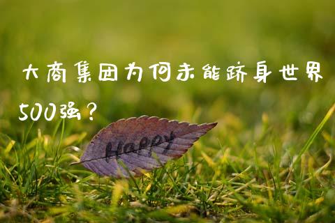 大商集团为何未能跻身世界500强？_https://www.fcdydaikuan.com_恒指期货直播_第1张