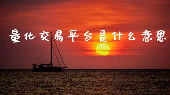 量化交易平台是什么意思_https://www.fcdydaikuan.com_恒指期货直播_第1张