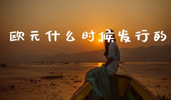 欧元什么时候发行的_https://www.fcdydaikuan.com_恒指期货直播_第1张