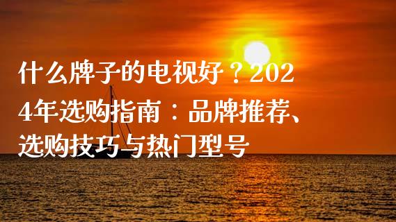 什么牌子的电视好？2024年选购指南：品牌推荐、选购技巧与热门型号_https://www.fcdydaikuan.com_黄金期货直播_第1张