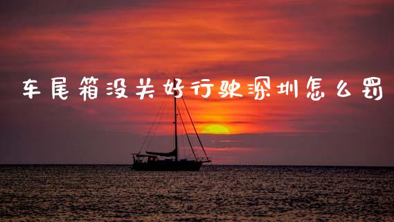 车尾箱没关好行驶深圳怎么罚_https://www.fcdydaikuan.com_恒生指数直播室_第1张