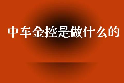 中车金控是做什么的_https://www.fcdydaikuan.com_恒指期货直播_第1张