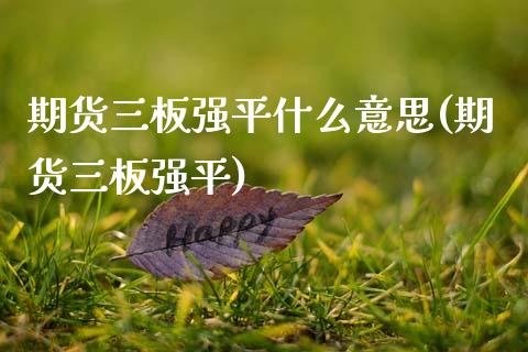 期货三板强平什么意思(期货三板强平)_https://www.fcdydaikuan.com_恒指期货直播_第1张
