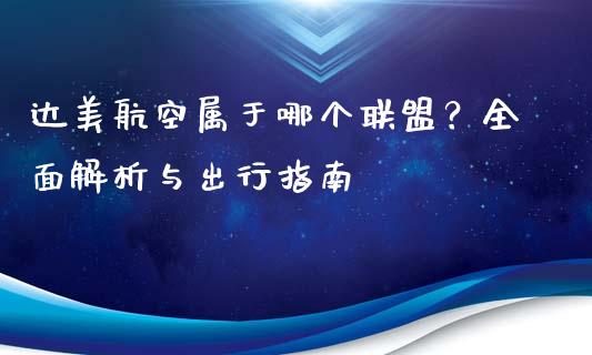 达美航空属于哪个联盟？全面解析与出行指南_https://www.fcdydaikuan.com_恒指期货直播_第1张