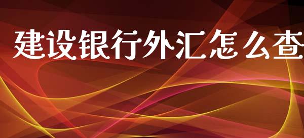 建设银行外汇怎么查_https://www.fcdydaikuan.com_黄金期货直播_第1张