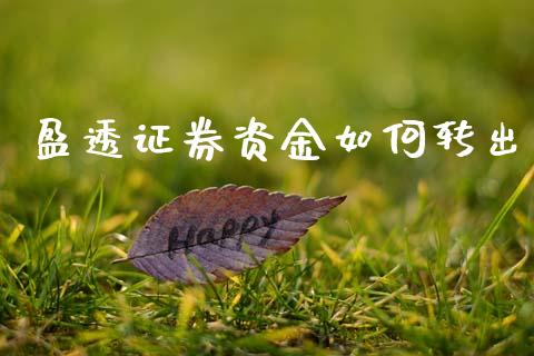 盈透证券资金如何转出_https://www.fcdydaikuan.com_恒指期货直播_第1张
