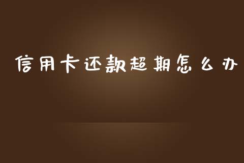 信用卡还款超期怎么办_https://www.fcdydaikuan.com_恒指期货直播_第1张