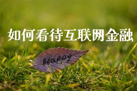如何看待互联网金融_https://www.fcdydaikuan.com_恒指期货直播_第1张