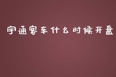 宇通客车什么时候开盘_https://www.fcdydaikuan.com_恒指期货直播_第1张