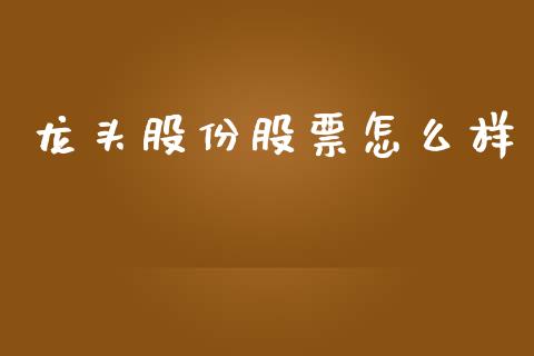 龙头股份股票怎么样_https://www.fcdydaikuan.com_德指期货直播_第1张