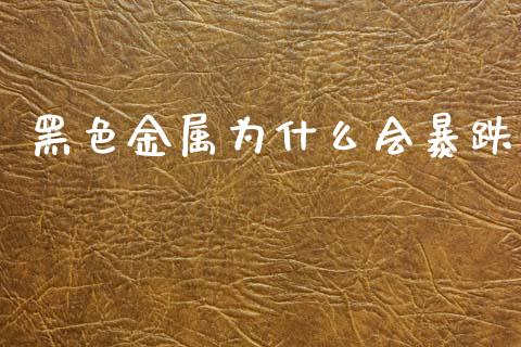 黑色金属为什么会暴跌_https://www.fcdydaikuan.com_恒生指数直播室_第1张