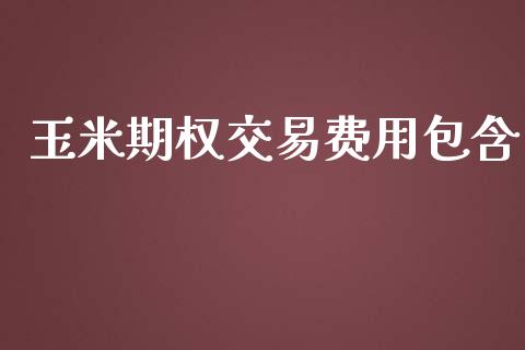 玉米期权交易费用包含_https://www.fcdydaikuan.com_恒生指数直播室_第1张