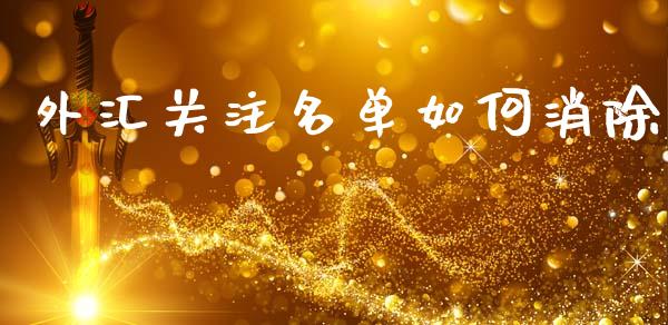 外汇关注名单如何消除_https://www.fcdydaikuan.com_黄金期货直播_第1张
