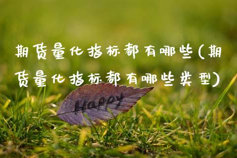 期货量化指标都有哪些(期货量化指标都有哪些类型)_https://www.fcdydaikuan.com_黄金期货直播_第1张