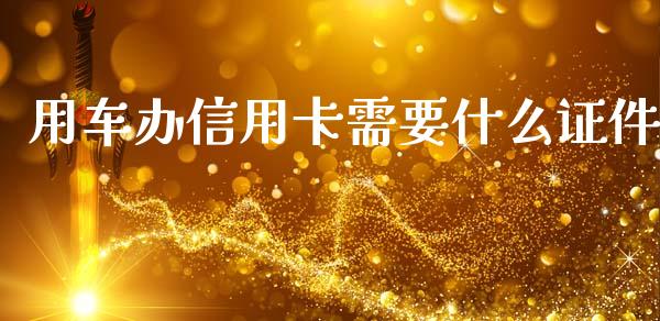 用车办信用卡需要什么证件_https://www.fcdydaikuan.com_黄金期货直播_第1张