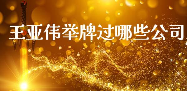 王亚伟举牌过哪些公司_https://www.fcdydaikuan.com_黄金期货直播_第1张