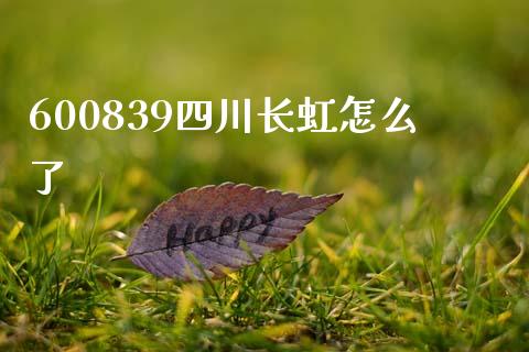 600839四川长虹怎么了_https://www.fcdydaikuan.com_恒指期货直播_第1张