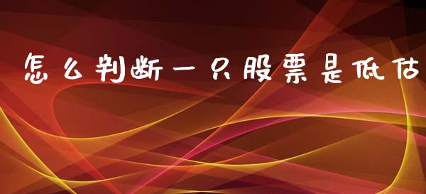 怎么判断一只股票是低估_https://www.fcdydaikuan.com_德指期货直播_第1张