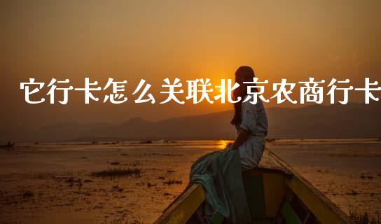 它行卡怎么关联北京农商行卡_https://www.fcdydaikuan.com_黄金期货直播_第1张
