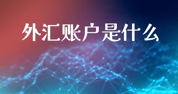 外汇账户是什么_https://www.fcdydaikuan.com_德指期货直播_第1张