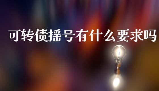 可转债摇号有什么要求吗_https://www.fcdydaikuan.com_德指期货直播_第1张