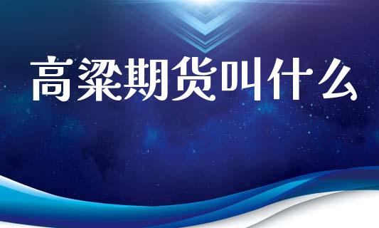 高粱期货叫什么_https://www.fcdydaikuan.com_黄金期货直播_第1张