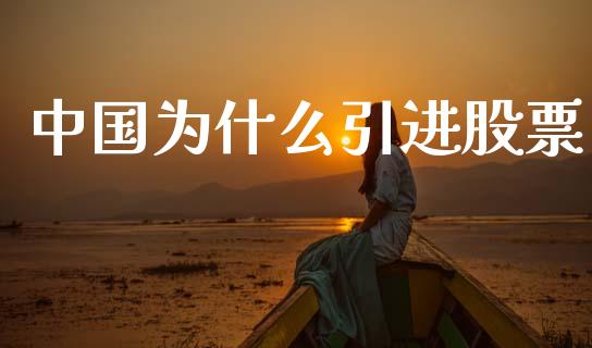 中国为什么引进股票_https://www.fcdydaikuan.com_黄金期货直播_第1张
