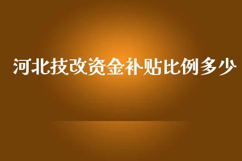 河北技改资金补贴比例多少_https://www.fcdydaikuan.com_恒生指数直播室_第1张