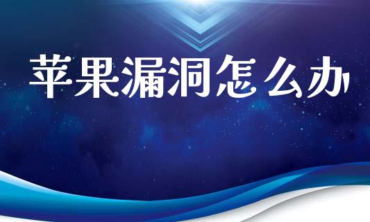 苹果漏洞怎么办_https://www.fcdydaikuan.com_恒生指数直播室_第1张