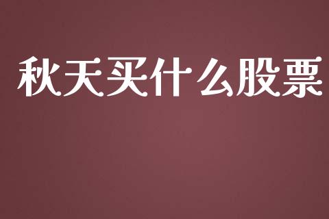 秋天买什么股票_https://www.fcdydaikuan.com_德指期货直播_第1张