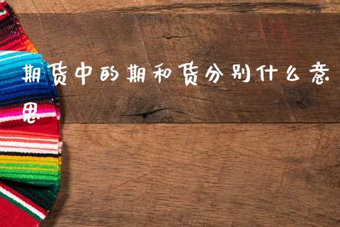 期货中的期和货分别什么意思_https://www.fcdydaikuan.com_德指期货直播_第1张