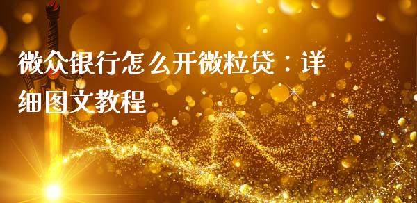 微众银行怎么开微粒贷：详细图文教程_https://www.fcdydaikuan.com_恒生指数直播室_第1张